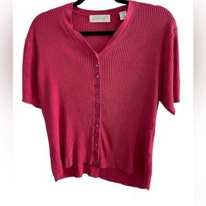 Lord & Taylor Magenta Silk Blouse